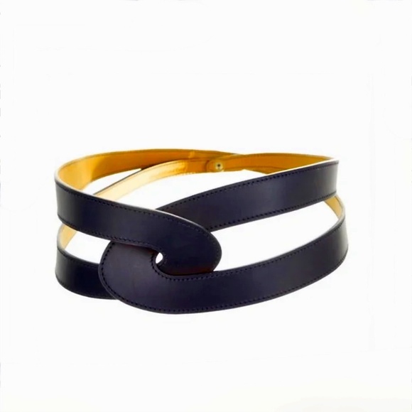 Maison Vaincourt Paris Blue Interlocking Belt 31/L - Picture 3 of 5